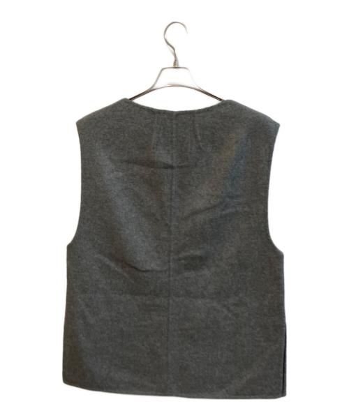Spick and Span（スピック＆スパン）Spick and Span (スピック＆スパン) ダブルフェイスVネックベスト　24051200804040 グレー サイズ:表記無しの古着・服飾アイテム