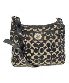COACH（コーチ）の古着「ショルダーバッグ　F19259　シグネチャー」｜ブラック
