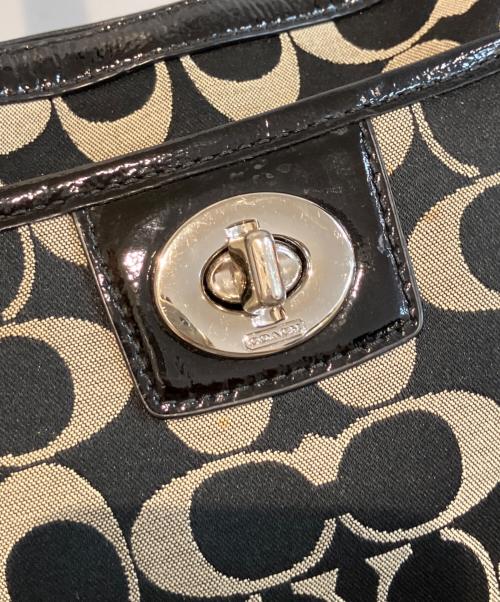 COACH（コーチ）COACH (コーチ) ショルダーバッグ　F19259　シグネチャー ブラックの古着・服飾アイテム