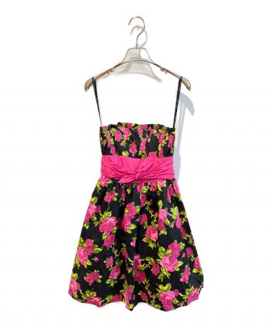 BETSEY JOHNSON フルーツ柄ワンピース（ブラック） 中古・古着通販】BETSEY JOHNSON (ベッツィジョンソン) ノースリーブ