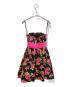 BETSEY JOHNSON (ベッツィジョンソン) ノースリーブワンピース ピンク×ブラック：3000円