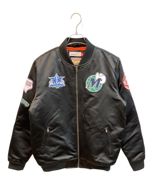 MITCHELL & NESS（ミッチェルアンドネス）MITCHELL & NESS (ミッチェルアンドネス) ボンバージャケット ブラック サイズ:MEDIUMの古着・服飾アイテム