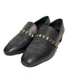 Salvatore Ferragamo（サルヴァトーレ フェラガモ）の古着「ヴァラチェーンパンプス　09297」｜ブラック