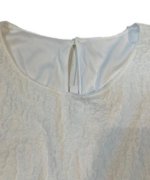 Noble（ノーブル）Noble (ノーブル) ニットライクジョーゼット2wayワンピース ホワイト サイズ:M 未使用品の古着・服飾アイテム