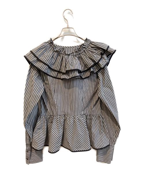 MAISON SPECIAL（メゾンスペシャル）MAISON SPECIAL (メゾンスペシャル) Edge Trim Ruffle Shirt ブラック サイズ:Fの古着・服飾アイテム