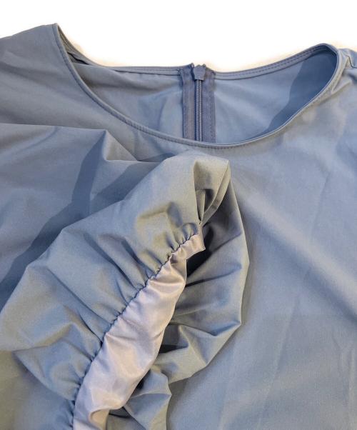 UNFILO（アンフィーロ）UNFILO (アンフィーロ) ボリュームスリーブワンピース ブルー サイズ:ＸＸＬ 未使用品の古着・服飾アイテム