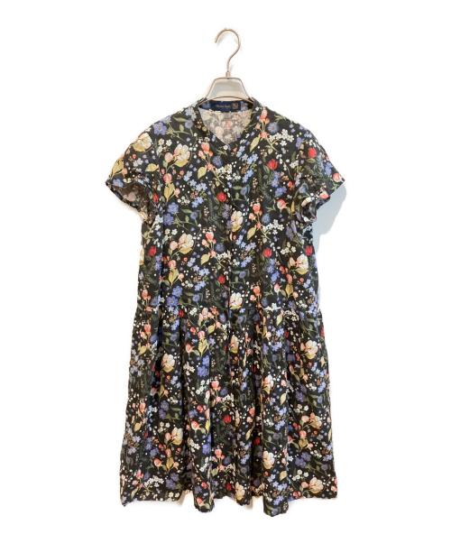 Shower Party（シャワーパーティー）Shower Party (シャワーパーティー) リバティプリントワンピース ネイビー サイズ:Sの古着・服飾アイテム