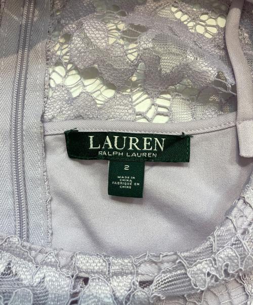 LAUREN RALPH LAUREN（ローレン ラルフ ローレン）LAUREN RALPH LAUREN (ローレンラルフローレン) レースワンピース パープル サイズ:2の古着・服飾アイテム