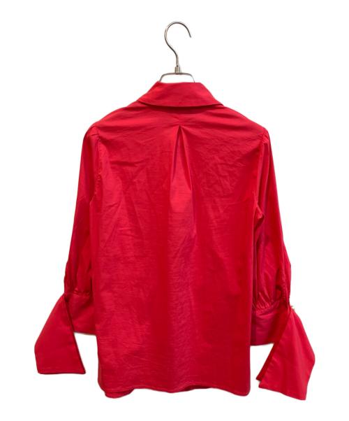 ELISABETTA FRANCHI（エリザベッタフランキ）ELISABETTA FRANCHI (エリザベッタフランキ) デザインシャツ レッド サイズ:40の古着・服飾アイテム