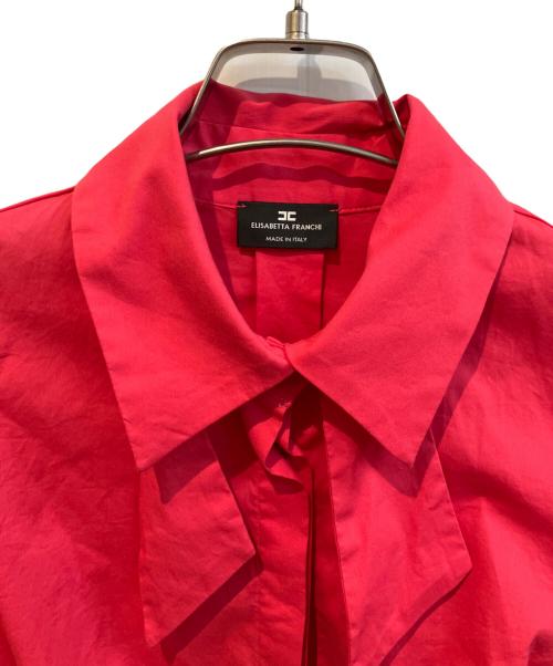ELISABETTA FRANCHI（エリザベッタフランキ）ELISABETTA FRANCHI (エリザベッタフランキ) デザインシャツ レッド サイズ:40の古着・服飾アイテム