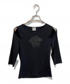 VERSACE JEANS COUTUREヴェルサーチ ジーンズクチュール）の古着「メデューサエンブレムロングスリーブカットソー」｜ブラック