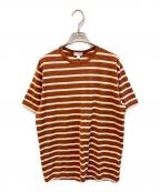 SUNSPELサンスペル）の古着「ボーダーTシャツ」｜ホワイト×ブラウン