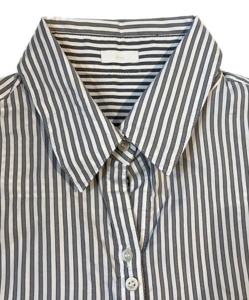 RITO（リト）Rito (リト) ストライプシャツ/REVERSIBLE SHIRT WITH BELT 0779RTS705B ホワイト×グレー サイズ:36の古着・服飾アイテム