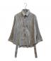 Rito（リト）の古着「ストライプシャツ/REVERSIBLE SHIRT WITH BELT 0779RTS705B」｜ホワイト×グレー