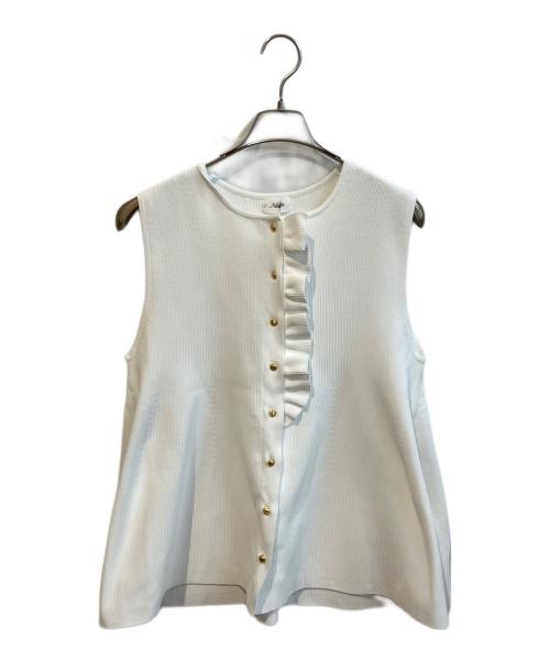 NOLLEY'S（ノーリーズ）NOLLEY'S (ノーリーズ) ノースリーブニット 5-0035-1-02-001 ホワイト サイズ:38の古着・服飾アイテム