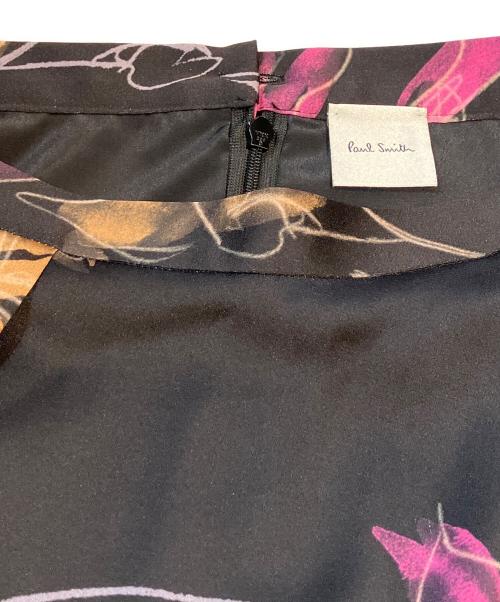 PAUL SMITH（ポールスミス）Paul Smith (ポールスミス) フラワーモチーフプリントスカート ブラック サイズ:38の古着・服飾アイテム