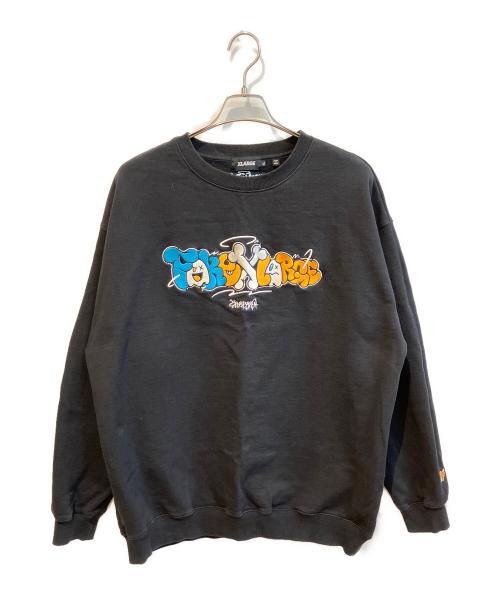 X-LARGE（エクストララージ）X-LARGE (エクストララージ) グラフィティロゴ クルーネックスウェット ブラック サイズ:XLの古着・服飾アイテム