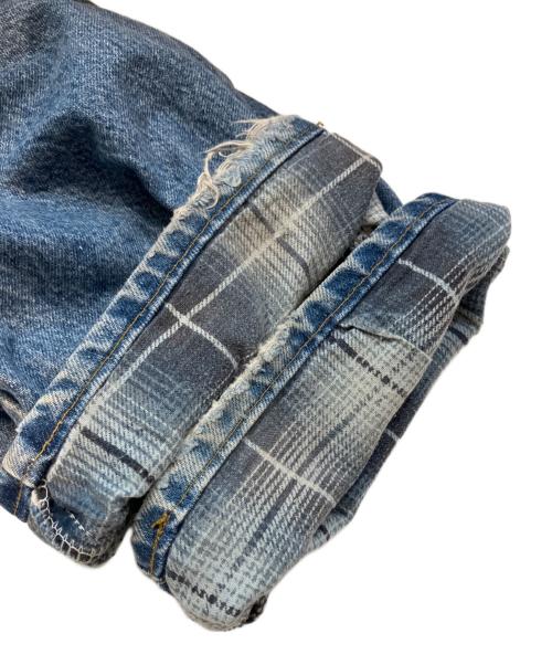 CarHartt（カーハート）CarHartt (カーハート) 裏チェックネルデニムパンツ インディゴ サイズ:96の古着・服飾アイテム