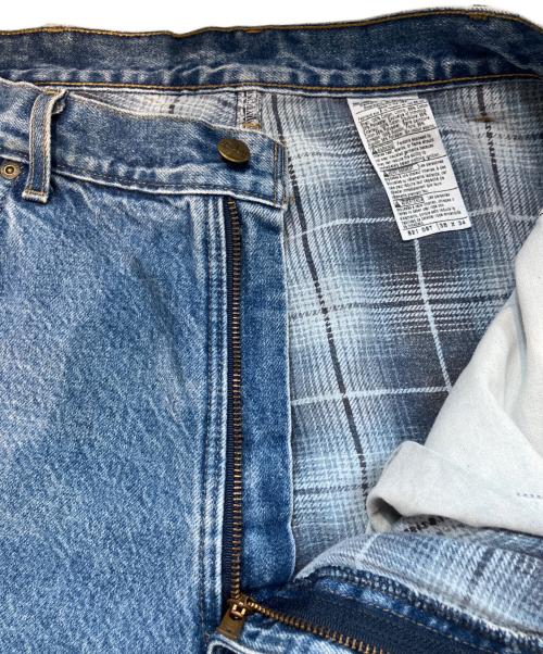 CarHartt（カーハート）CarHartt (カーハート) 裏チェックネルデニムパンツ インディゴ サイズ:96の古着・服飾アイテム