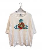 Vivienne Westwood manヴィヴィアン ウェストウッド マン）の古着「オーブロゴTシャツ　199012」｜ホワイト