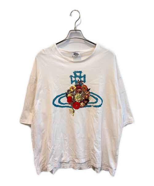 Vivienne Westwood man（ヴィヴィアン ウェストウッド マン）Vivienne Westwood man (ヴィヴィアン ウェストウッド マン) オーブロゴTシャツ　199012 ホワイト サイズ:Fの古着・服飾アイテム