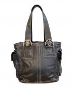 COACHコーチ）の古着「レザートートバッグ　10037」｜ブラック