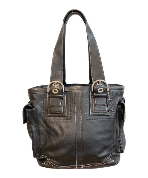 COACH（コーチ）COACH (コーチ) レザートートバッグ　10037 ブラックの古着・服飾アイテム