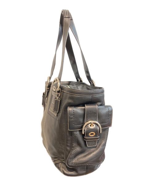 COACH（コーチ）COACH (コーチ) レザートートバッグ　10037 ブラックの古着・服飾アイテム