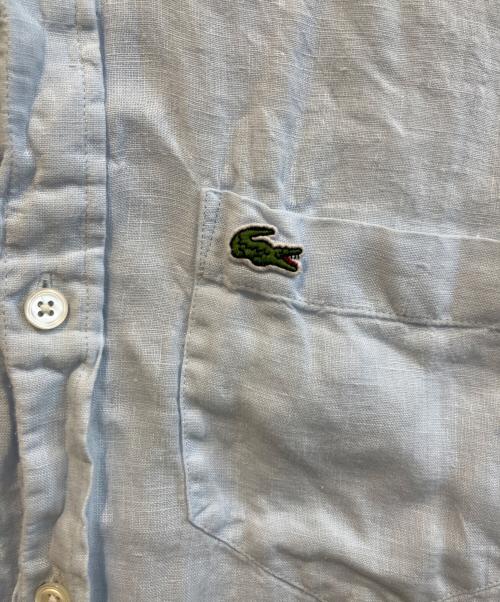 LACOSTE（ラコステ）LACOSTE (ラコステ) リネンシャツ スカイブルー サイズ:Mの古着・服飾アイテム