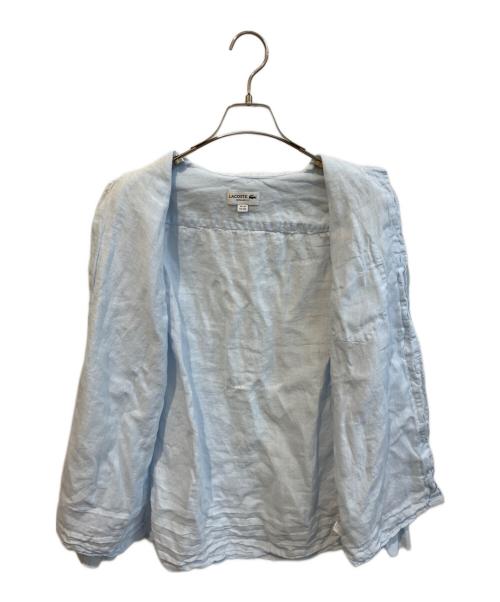 LACOSTE（ラコステ）LACOSTE (ラコステ) リネンシャツ スカイブルー サイズ:Mの古着・服飾アイテム