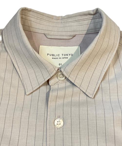 PUBLIC TOKYO（パブリックトウキョウ）PUBLIC TOKYO (パブリックトウキョウ) コンフォートリラックスシャツ　155500001 ベージュ サイズ:1の古着・服飾アイテム
