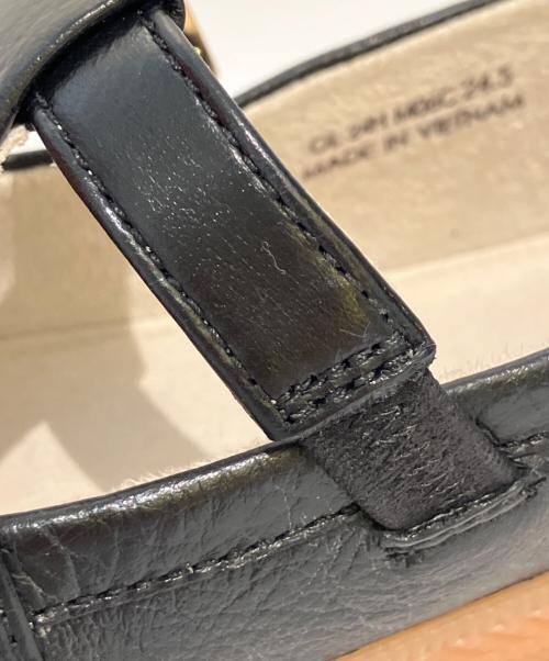 MINNETONKA（ミネトンカ）MINNETONKA (ミネトンカ) RED WOOD RIVER (レッドウッドリバー) Tストラップ フラットシューズ ブラック サイズ:24.5の古着・服飾アイテム