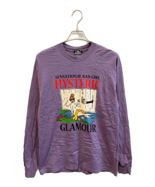 Hysteric Glamour（ヒステリックグラマー）Hysteric Glamour (ヒステリックグラマー) MISS HYSTIRIC GARDEN L/S TEE　02213CL14 パープル サイズ:Lの古着・服飾アイテム