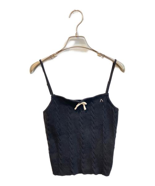 ANDMARY（アンドマリー）andmary (アンドマリー) Sharon ribbon tops　AM1517 ブラック サイズ:Fの古着・服飾アイテム