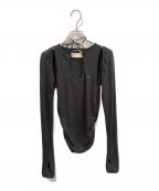 ANDMARYアンドマリー）の古着「Hannah check tops black　AM1182」｜ブラック