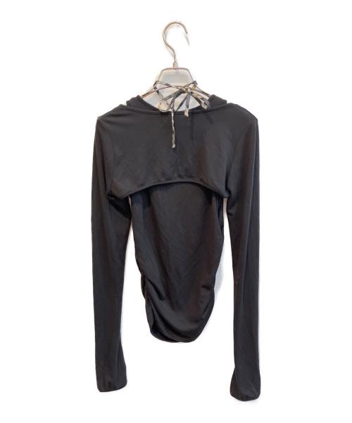 ANDMARY（アンドマリー）andmary (アンドマリー) Hannah check tops black　AM1182 ブラック サイズ:Fの古着・服飾アイテム