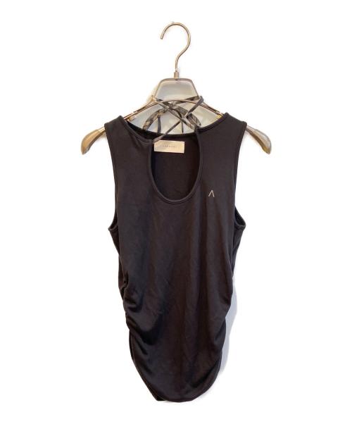 ANDMARY（アンドマリー）andmary (アンドマリー) Hannah check tops black　AM1182 ブラック サイズ:Fの古着・服飾アイテム