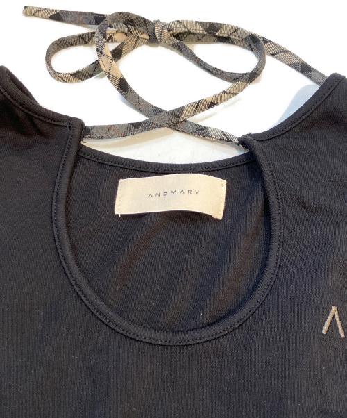 ANDMARY（アンドマリー）andmary (アンドマリー) Hannah check tops black　AM1182 ブラック サイズ:Fの古着・服飾アイテム