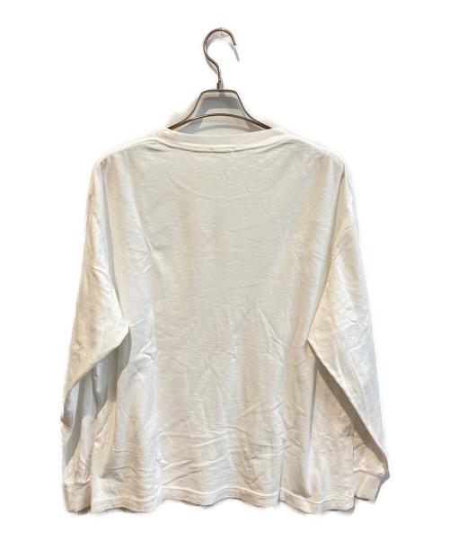 COMOLI（コモリ）COMOLI (コモリ) インレイ起毛 クルーネック カットソー　101-05001 ホワイト サイズ:2の古着・服飾アイテム