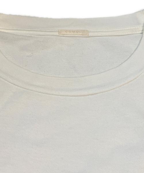 COMOLI（コモリ）COMOLI (コモリ) インレイ起毛 クルーネック カットソー　101-05001 ホワイト サイズ:2の古着・服飾アイテム