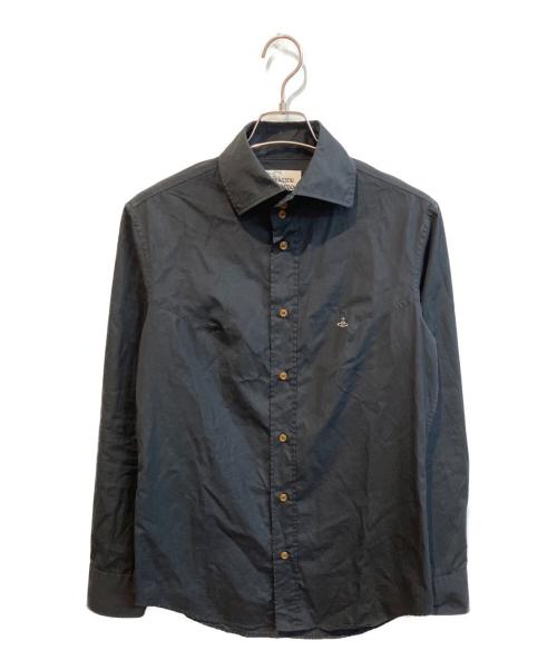 Vivienne Westwood man（ヴィヴィアン ウェストウッド マン）Vivienne Westwood man (ヴィヴィアン ウェストウッド マン) オーブ刺繍シャツ　VW-WR-83741 ブラック サイズ:48の古着・服飾アイテム