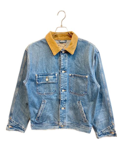 POLO RALPH LAUREN（ポロ・ラルフローレン）POLO RALPH LAUREN (ポロ・ラルフローレン) カバーオールデニムジャケット インディゴ サイズ:170/92Aの古着・服飾アイテム