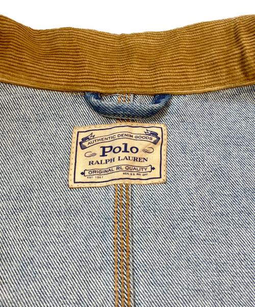 POLO RALPH LAUREN（ポロ・ラルフローレン）POLO RALPH LAUREN (ポロ・ラルフローレン) カバーオールデニムジャケット インディゴ サイズ:170/92Aの古着・服飾アイテム