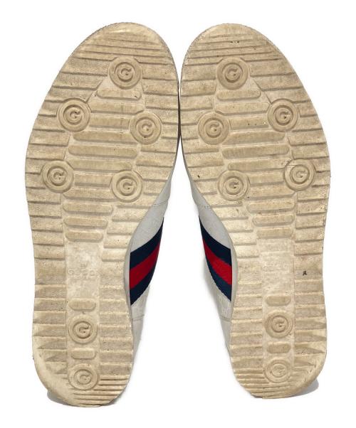 GUCCI（グッチ）GUCCI (グッチ) スニーカー　233334　マイクログッチシマ サイドライン ホワイト サイズ:7 1/2の古着・服飾アイテム