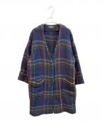 john braniganジョンブラニガン）の古着「ノーカラーウールコート　VCOAT」｜ネイビー