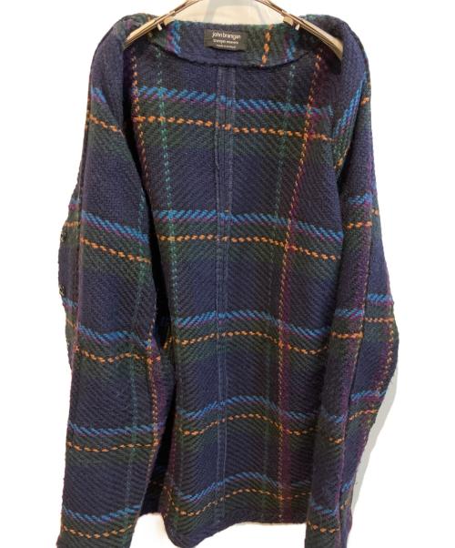 john branigan（ジョンブラニガン）john branigan (ジョンブラニガン) ノーカラーウールコート　VCOAT ネイビー サイズ:表記無しの古着・服飾アイテム