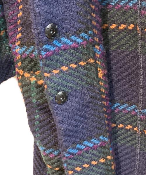 john branigan（ジョンブラニガン）john branigan (ジョンブラニガン) ノーカラーウールコート　VCOAT ネイビー サイズ:表記無しの古着・服飾アイテム
