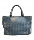 BOTTEGA VENETAボッテガベネタ）の古着「スモールトートバッグ　481796　イントレチャート」｜ネイビー