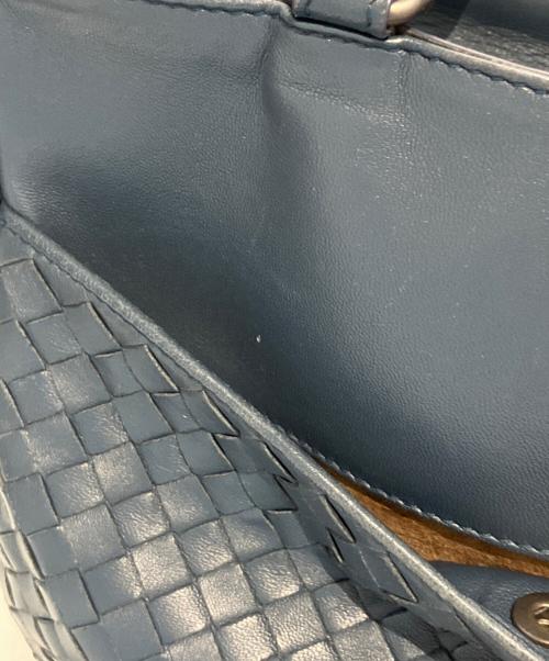 BOTTEGA VENETA（ボッテガベネタ）BOTTEGA VENETA (ボッテガベネタ) スモールトートバッグ　481796　イントレチャート ネイビーの古着・服飾アイテム