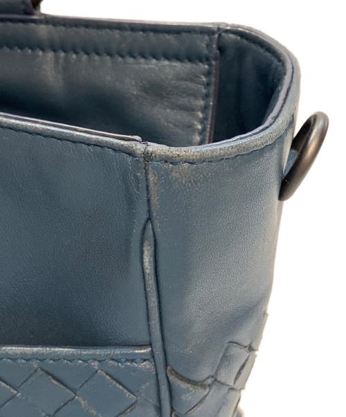 BOTTEGA VENETA（ボッテガベネタ）BOTTEGA VENETA (ボッテガベネタ) スモールトートバッグ　481796　イントレチャート ネイビーの古着・服飾アイテム